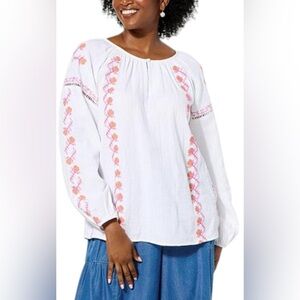 Antthony Originals Peasant Style Blouse L